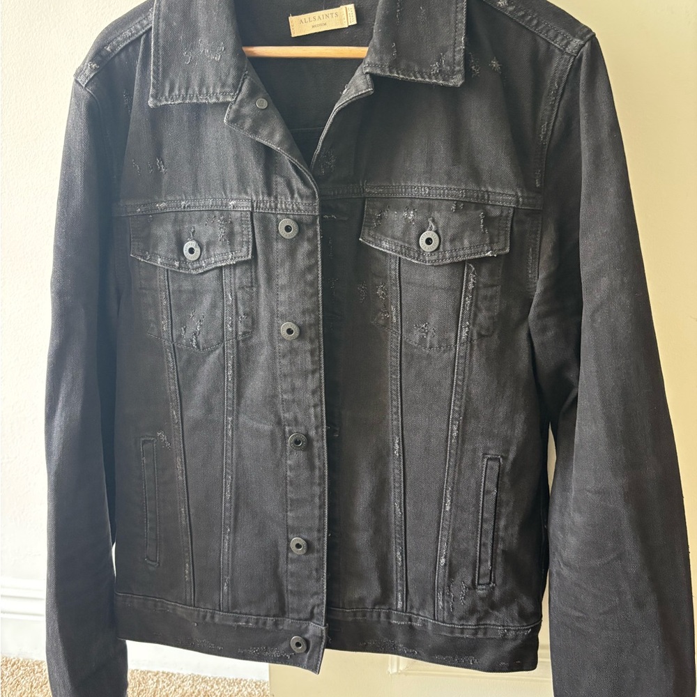 All Saints Charcoal Denim Jacket